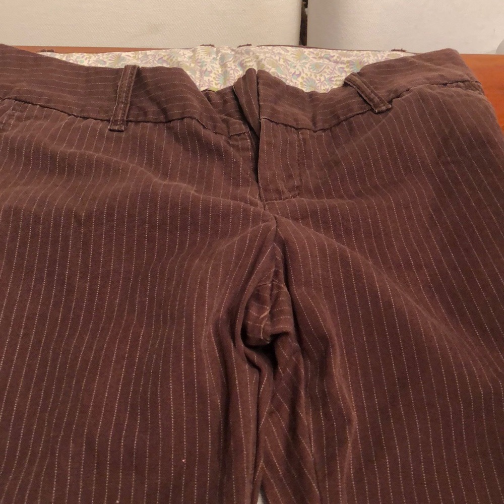 Women’s Gap Dress Pants Brown and White Striped
